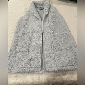 Bumble Bella by Jill Martin comfy light blue oversized vest size medium